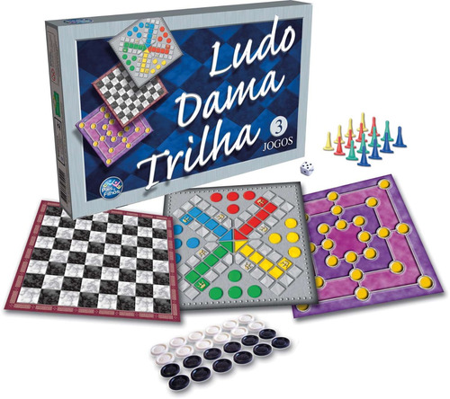 2 Jogo De Tabuleiro 3 Jogos Ludo Dama E Trilha Un